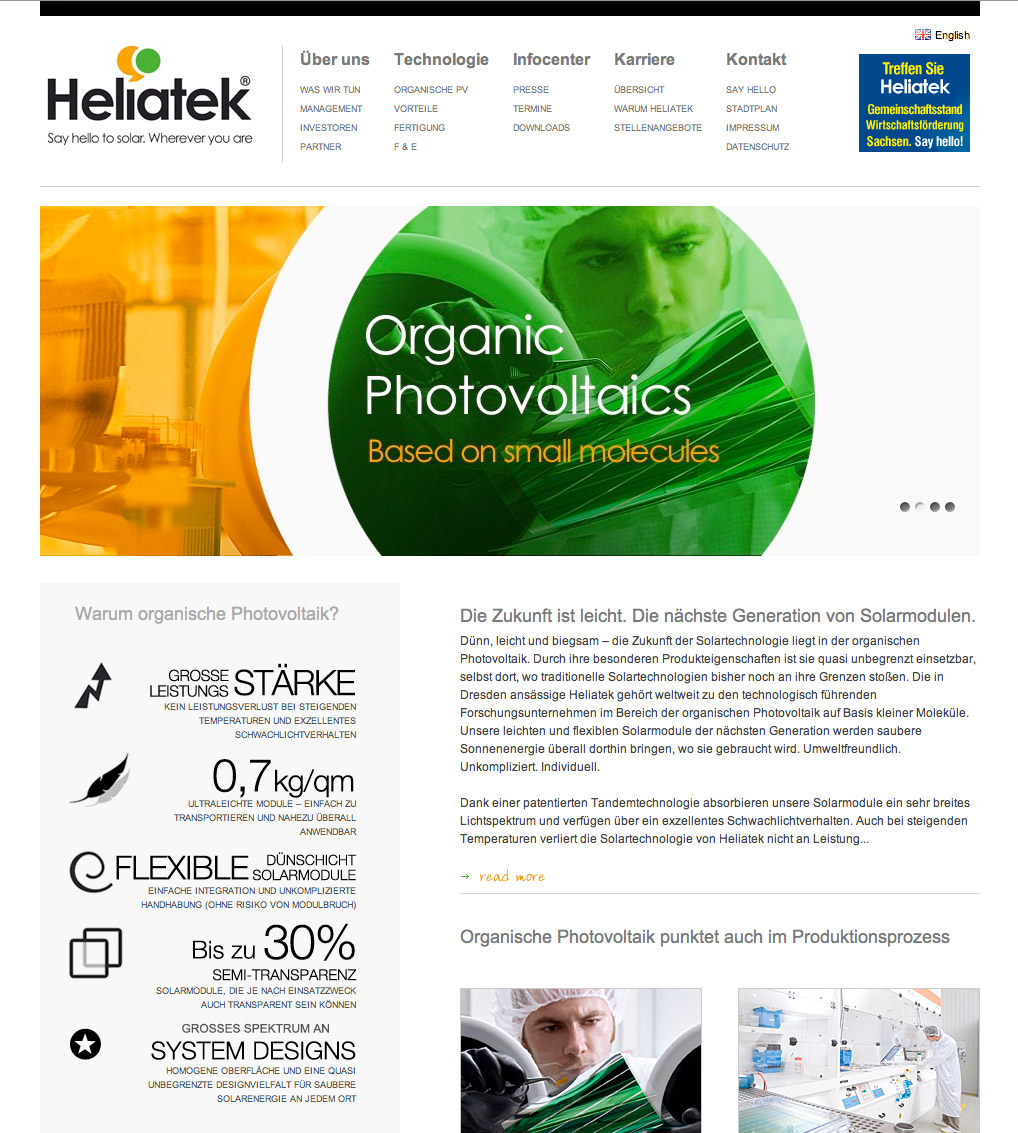 Heliatek – Umbrella Brand Concept